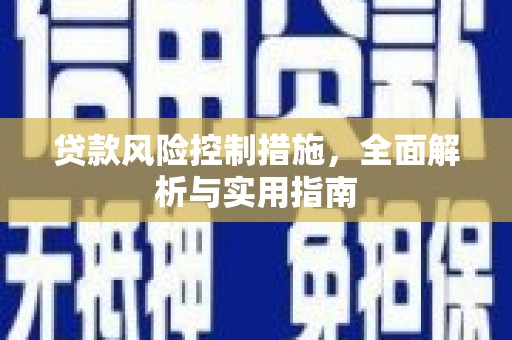 赤坎贷款风险控制措施，全面解析与实用指南