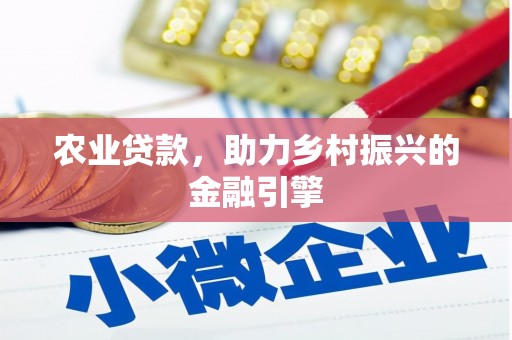 赤坎农业贷款，助力乡村振兴的金融引擎