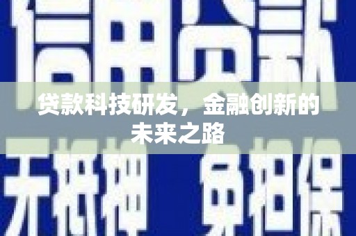 赤坎贷款科技研发，金融创新的未来之路