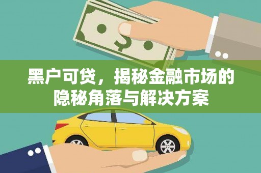 赤坎黑户可贷，揭秘金融市场的隐秘角落与解决方案