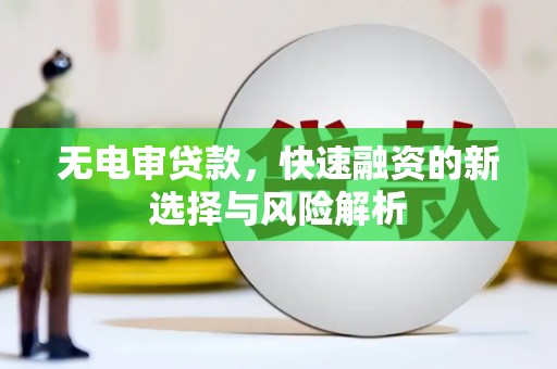 赤坎无电审贷款，快速融资的新选择与风险解析