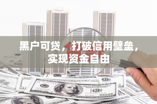 赤坎黑户可贷，打破信用壁垒，实现资金自由