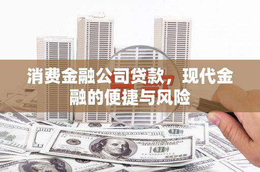 赤坎消费金融公司贷款，现代金融的便捷与风险