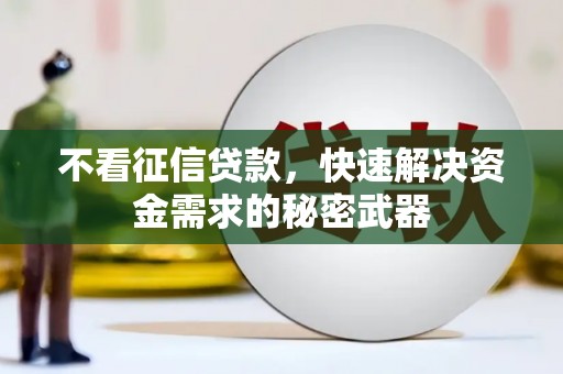 赤坎不看征信贷款，快速解决资金需求的秘密武器