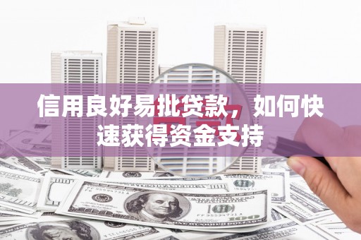 赤坎信用良好易批贷款，如何快速获得资金支持