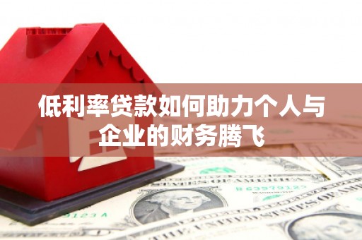 赤坎低利率贷款如何助力个人与企业的财务腾飞