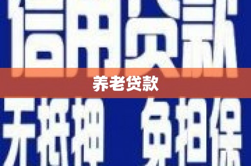 赤坎养老贷款